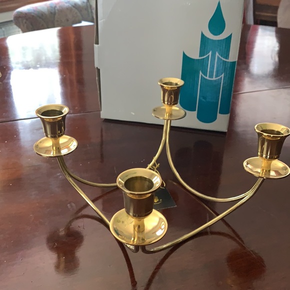 PartyLite Quartet brass candle holder